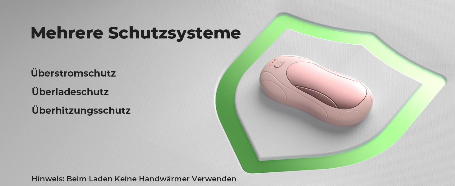 Електричні грілки для рук 2 шт. з магнітом, портативні 6000mAh, 3 режими нагріву, USB, для кемпінгу, офісу (рожеві)