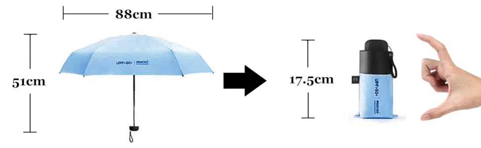 Складна парасолька із захистом від ультрафіолету Ультралегка складна міні-парасолька для чоловіків, дітей, жінок (синій)