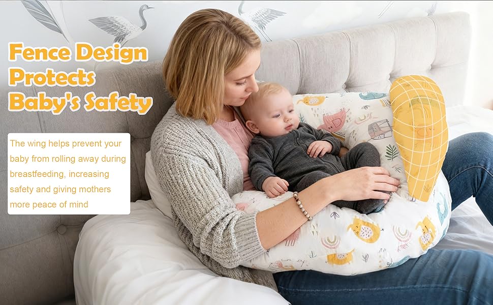 Подушка для годування Labtec Stillkissen, багатофункціональна, з регульованим ременем та захисним бортиком, 100% бавовна, знімний чохол, принт - слоники