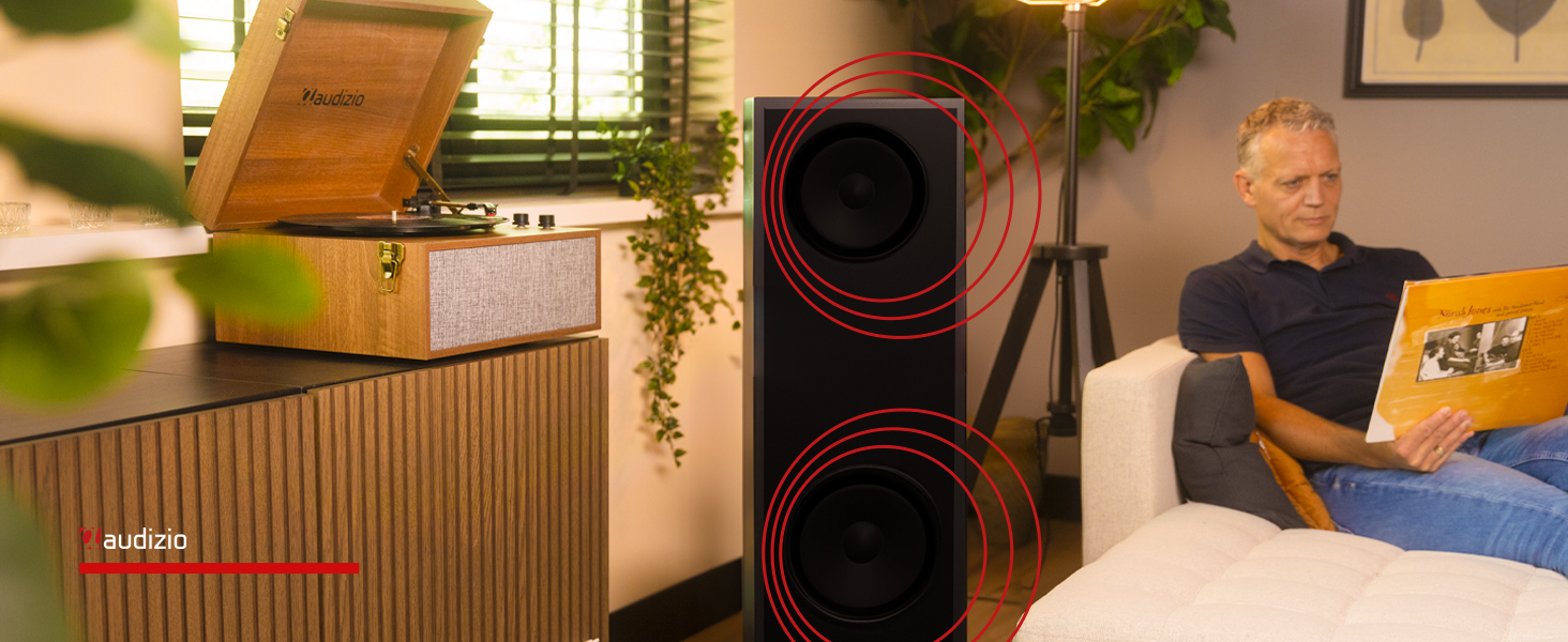 Вініловий програвач Fremont Retro з Bluetooth, вбудованими динаміками, підставкою, для платівок 7, 10, 12 дюймів, дерев'яний корпус, коричневий