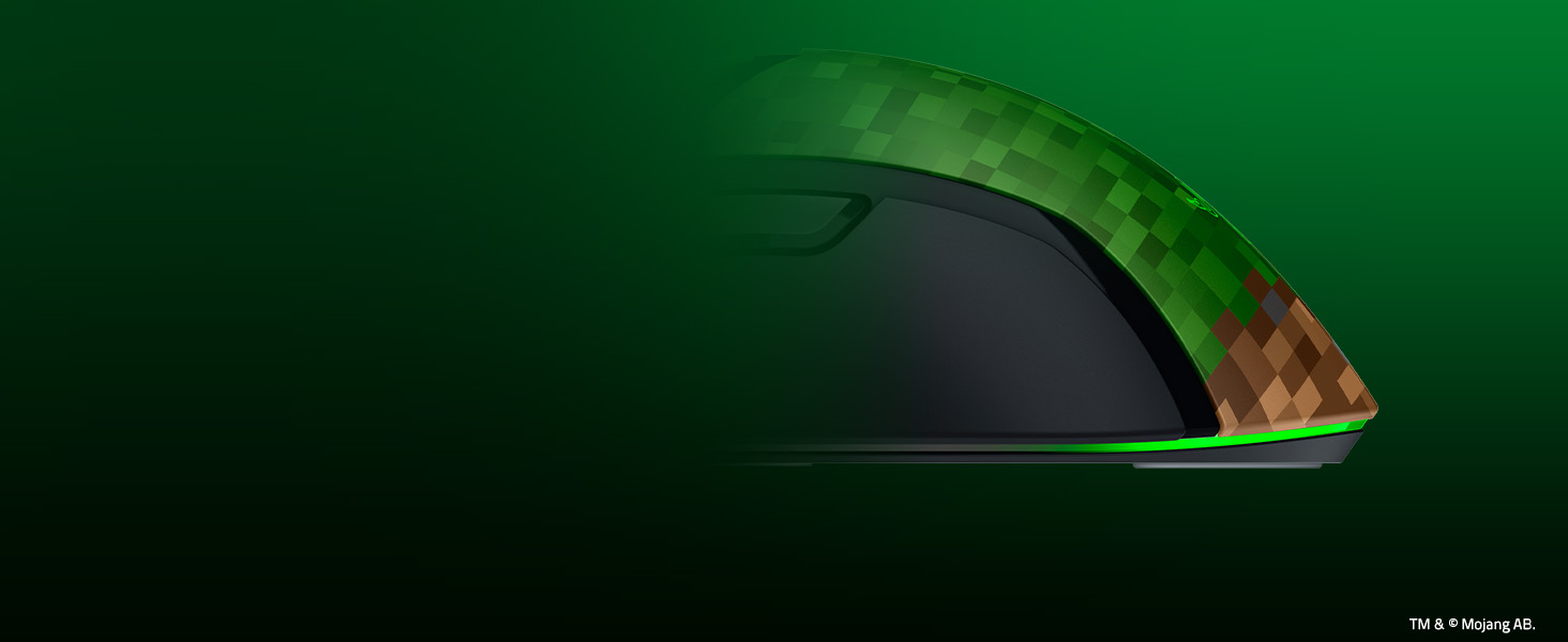 Ігрова миша Razer Cobra Minecraft: легка дротова миша з RGB-підсвіткою Chroma, оптичними перемикачами 3-го покоління, вага 57 г, чорна