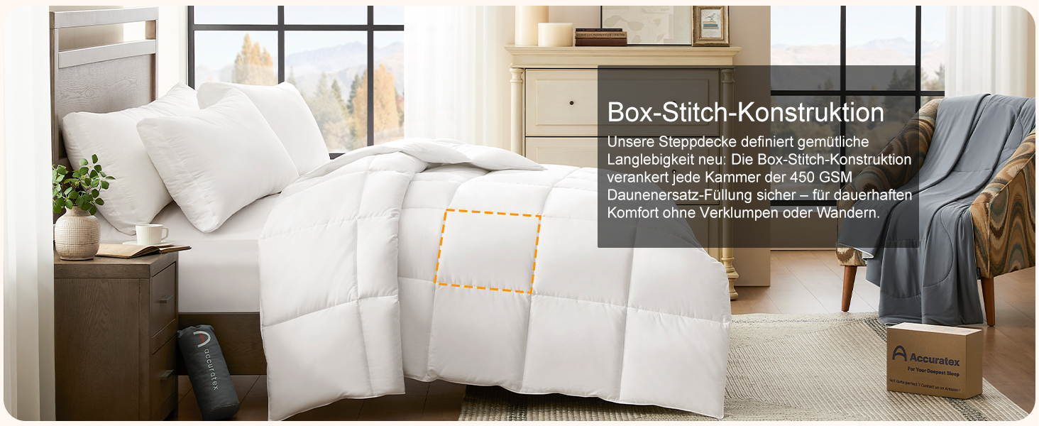 Зимова ковдра ACCURATEX 135×200 см, щільність 450 г/м², чохол зі 100% бавовни, тепла
