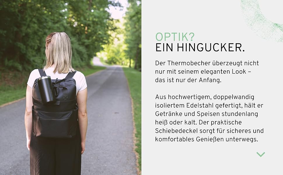 Термокружка 'Neri' 600 мл, нержавіюча сталь, з подвійними стінками, вакуумна ізоляція, для кави з собою, BPA-Free, миється в посудомийній машині, з кришкою-ковпачком (Чорний, Турквіз)