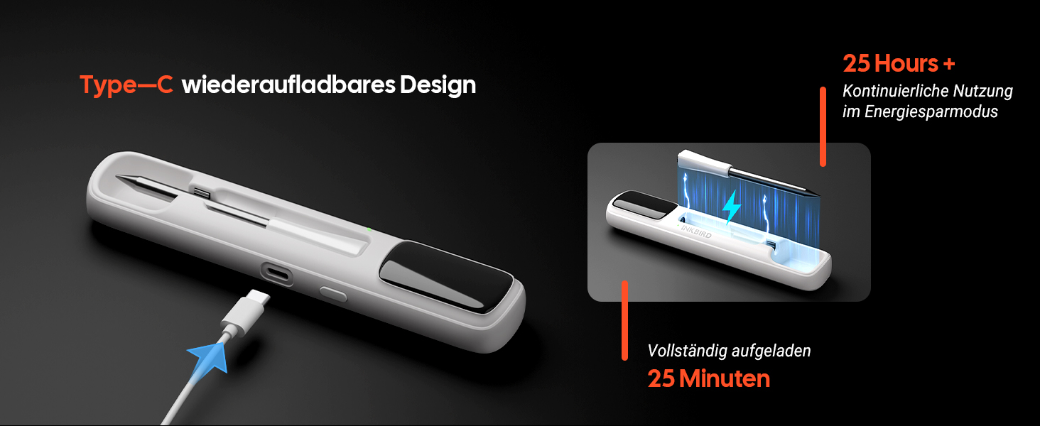 Термометр для м'яса Inkbird INT-11I-B: бездротовий, Bluetooth 5.4, водонепроникний (IP67), LCD-дисплей, для приготування на грилі, в духовці, мангалі, Airfryer