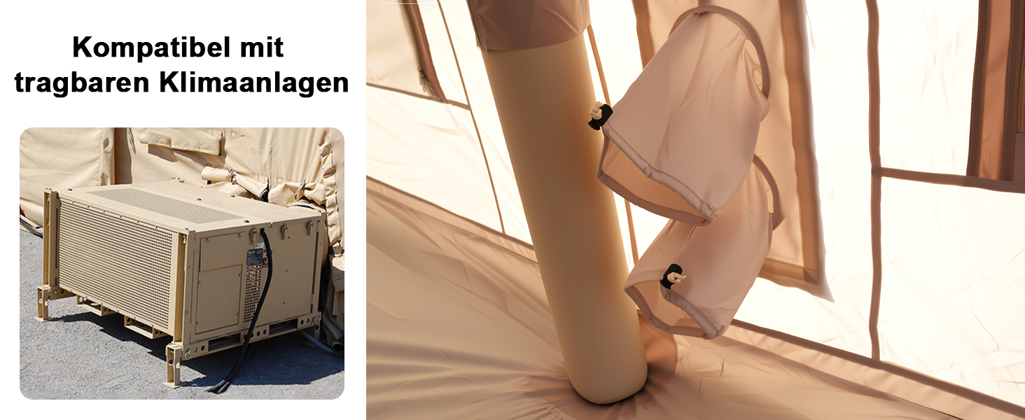 Надувний намет для кемпінгу Oxford 10 осіб - Водонепроникний, Air Glamping намет для відпочинку на природі