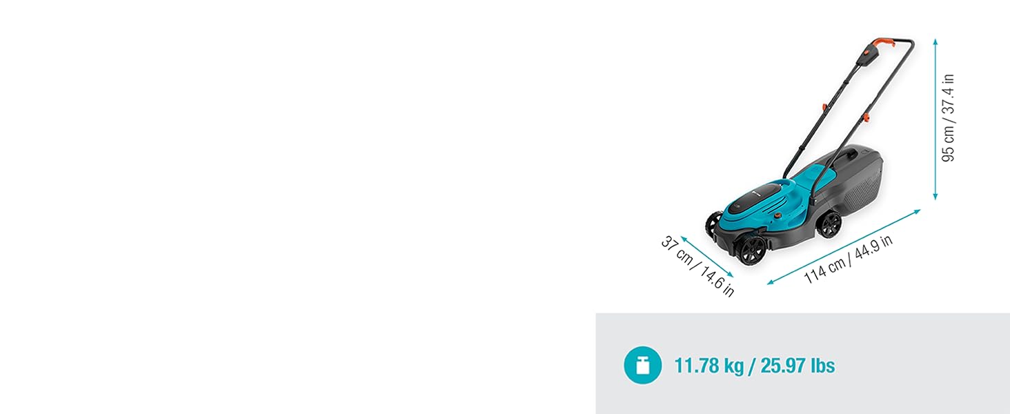 Акумуляторний газонокосарка Gardena EasyMax 30/18V Ready-to-Use Set - 32 см, для малих садів, Power for All-Akku