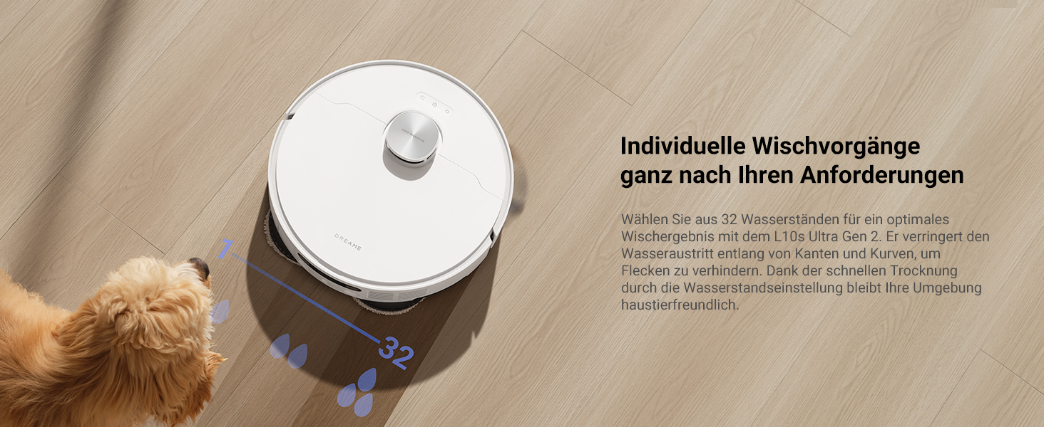 Робот-пилосос Dreame L10s Ultra Gen 2 з функцією миття, технологія RoboSwing™ та потужністю 10 000 Pa Vormax™, режим для тварин, автоматична станція, потужне прибирання килимів