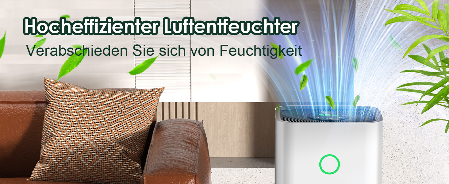Електричний осушувач повітря 15L, тихий, з таймером 24H, захистом від переливу, дитячим блокуванням, для квартири, підвалу (білий)