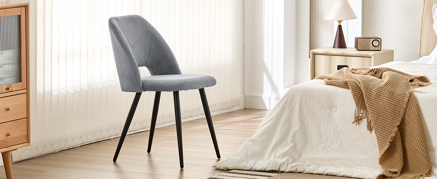 Набір обідніх стільців для їдальні, кухні, вітальні, спальні та зони відпочинку. М'який крісло-стілець з незалежними ніжками, оксамитова оббивка, зелений/сірий (2 шт.)