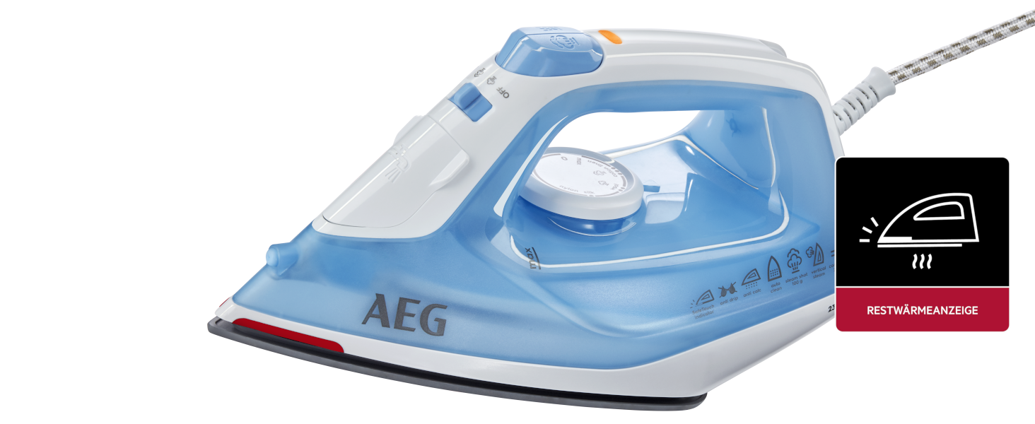 Паровий праска AEG Serie 3000 SI5-2-6OG, 2400 Вт, керамічна підошва, вертикальне відпарювання, система проти накипу, колір зелено-сірий
