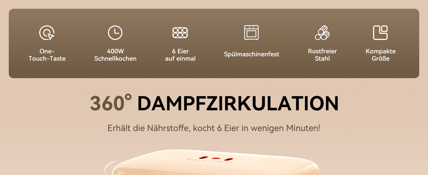 Електричний яйцеварка YASHE з нержавіючої сталі, 400W, 6 яєць, багатофункціональний, з індикатором, звуковий сигнал