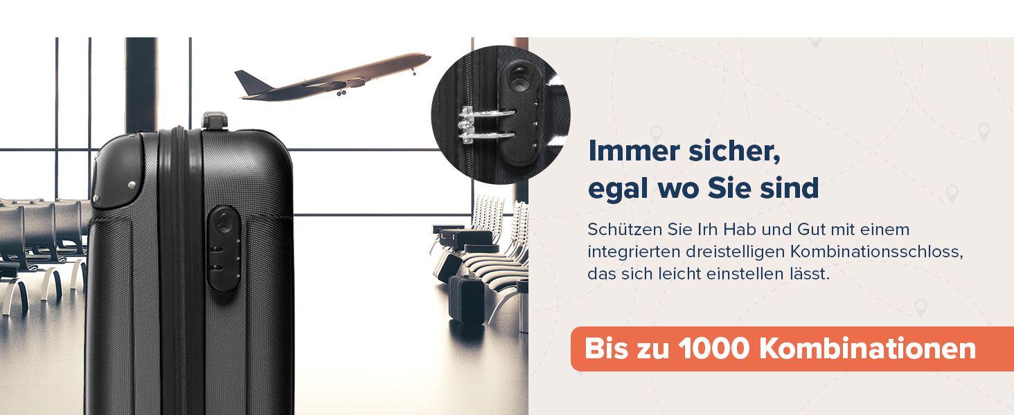 Набір валіз TRVLMORE: 2 валізи (сірий) - міцний корпус, набір для подорожей