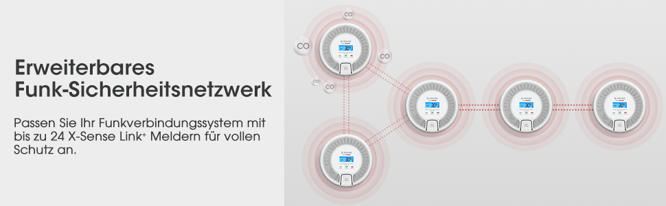 Датчик CO X-Sense з цифровим дисплеєм, детектор чадного газу, точний сенсор, термін служби 10 років, змінна батарея, сертифікат EN 50291, CO03D (1 шт.)