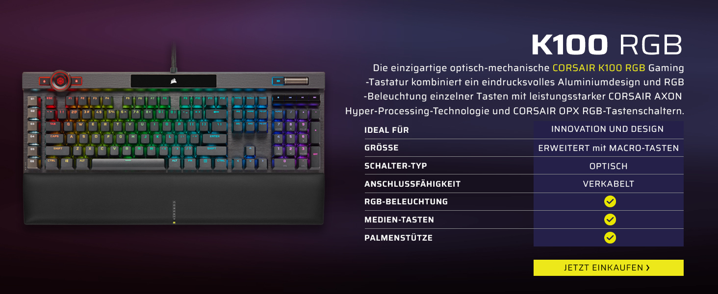 Ігрова механічна клавіатура Corsair K70 MAX RGB QWERTZ DE (Tenkeyless) - сіра