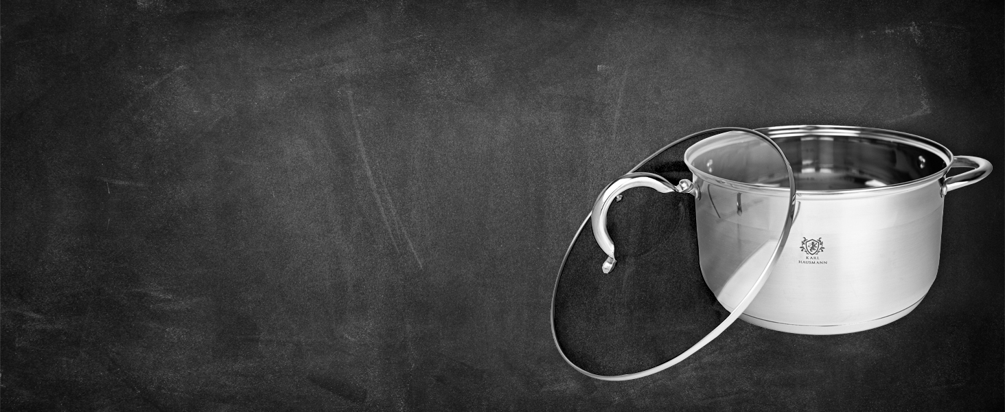 Нержавіюча каструля Karl Hausmann 6L з кришкою (26 см) - для всіх плит, включаючи індукційні