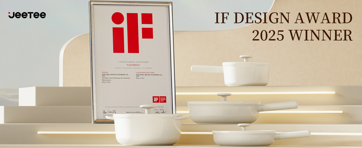 Набір посуду JEETEE 17 предметів з антипригарним покриттям Ceramic, знімні ручки. Плита 24/28см, глибока сковорода 28см, каструлі 16/20/24см. Підходить для всіх типів плит, можна використовувати в духовці.