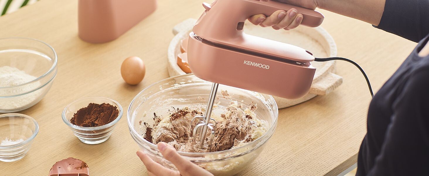 Міксер Kenwood QuickMix Go HMP40.000RD, ручний, 350W, червоний, з набором аксесуарів