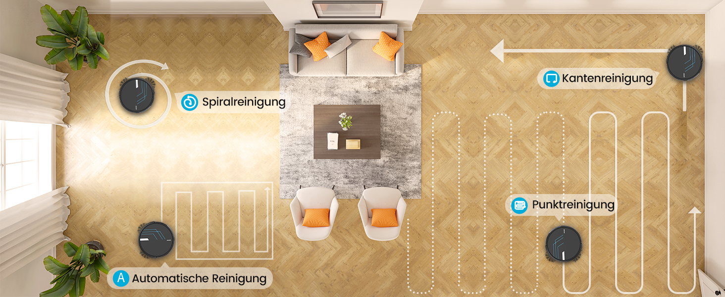 Робот-пилосос AIRROBO P30 з функцією миття підлоги, 3000Pa, 3-в-1, для тварин, килимів, твердих підлог, з пультом керування, 120 хв роботи, чорно-синій