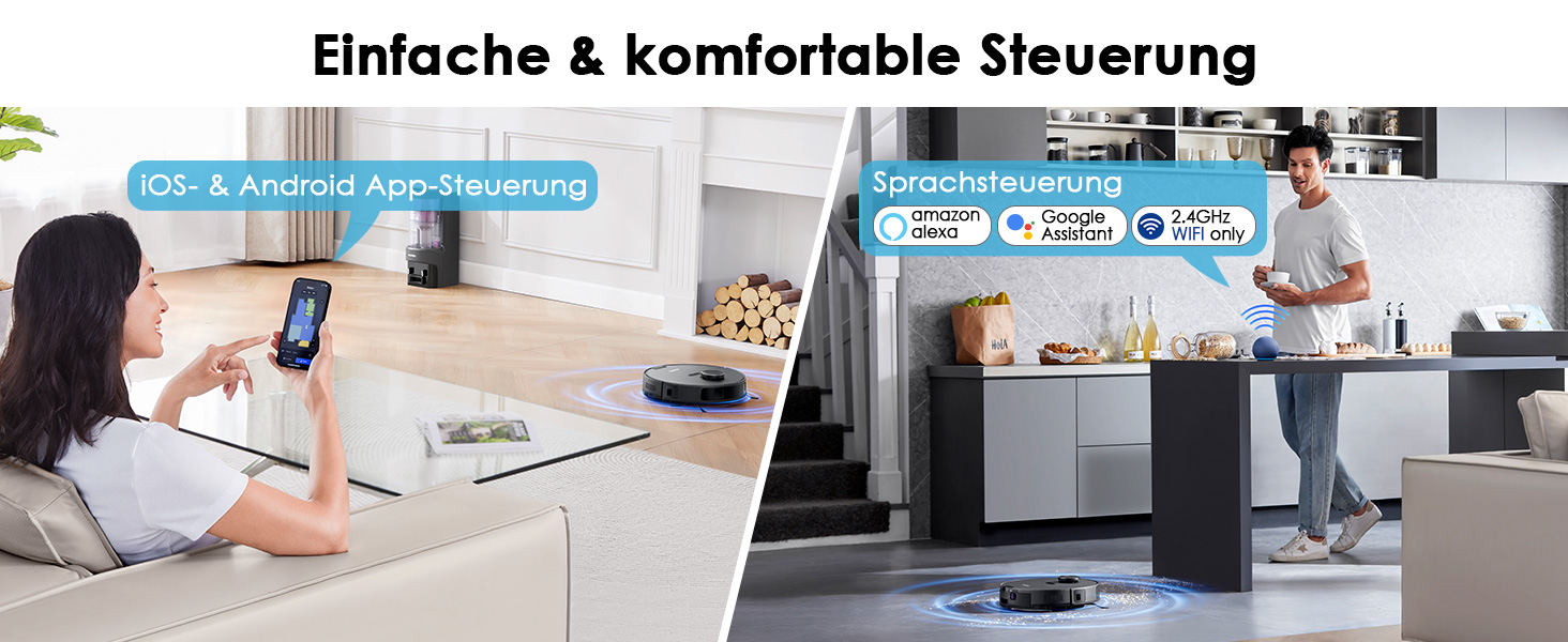 Робот-пилосос EUREKA E10s 2.Gen з вологою ганчіркою + станція самоочищення (4000Pa, LiDAR, автопідйом мопа, розпізнавання килима, керування через додаток/голос), чорний