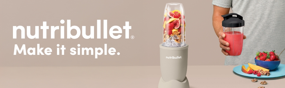 Потужний блендер-екстрактор Nutribullet 900 Series, пісочний матовий (Sand) — набір з 11 предметів для смузі та соків, 25 000 об/хв