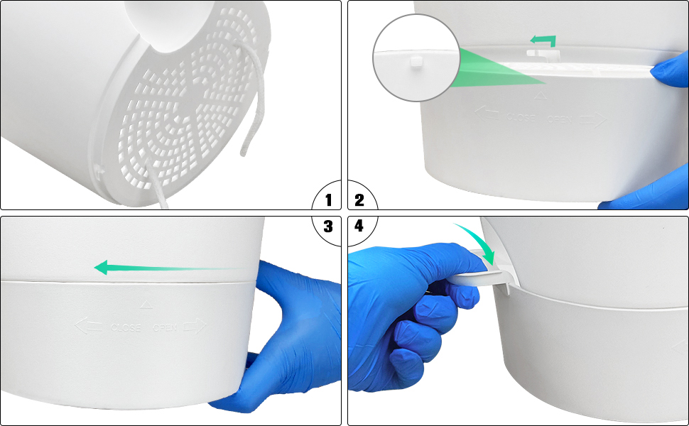 Набір з 2 горщиків для квітів 25.4 см, пластик, з системою поливу, для дому, балкону, саду, сукулентів, кактусів (зелений, білий)