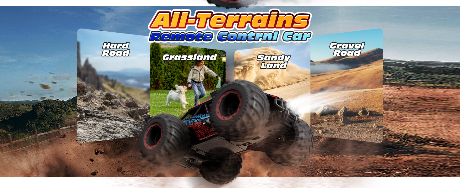 RC Truck Tecnock 1:20 Позашляховик на радіокеруванні з LED, 2 акумулятори, 10 км/год, 2.4 GHz, для хлопчиків та початківців