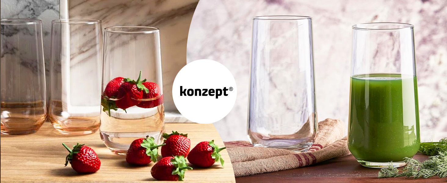 Набір склянок KONZEPT Longdrink 6 шт, 480 мл для коктейлів, соку та води