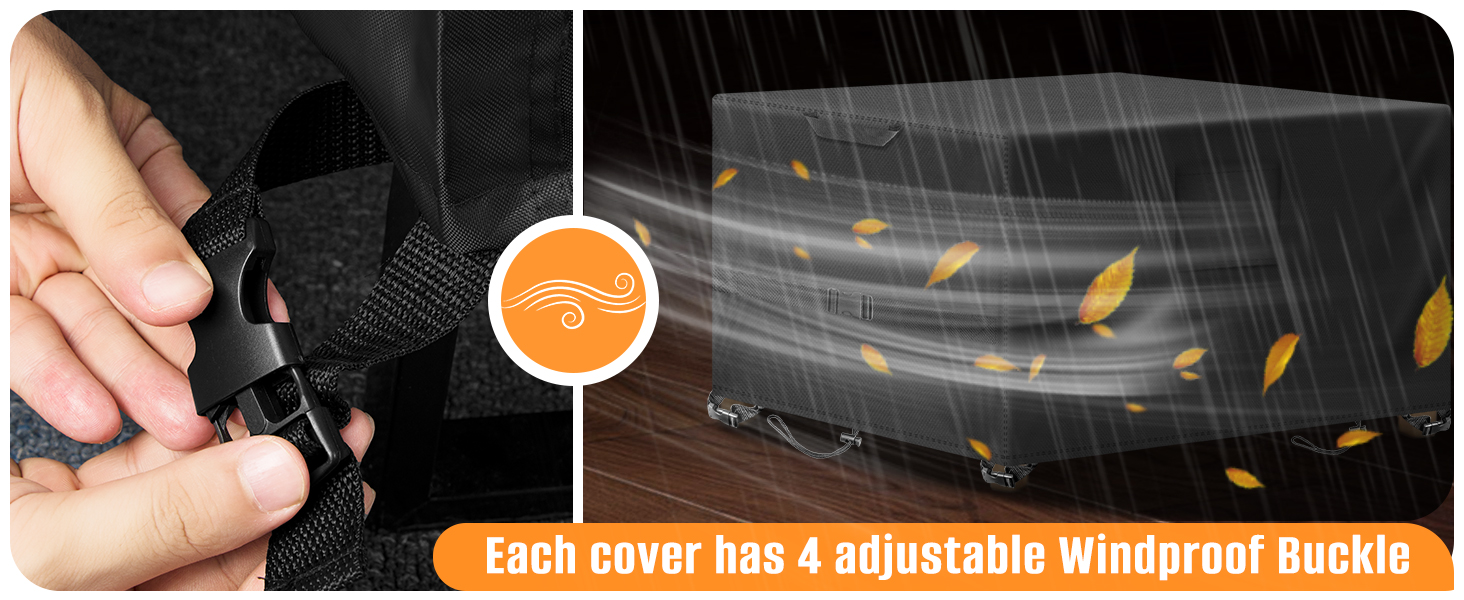 Захисний чохол для садово-патіо меблів, 250x250x90 см, водовідштовхуючий, стійкий до УФ-випромінювання, 420D, для вулиці