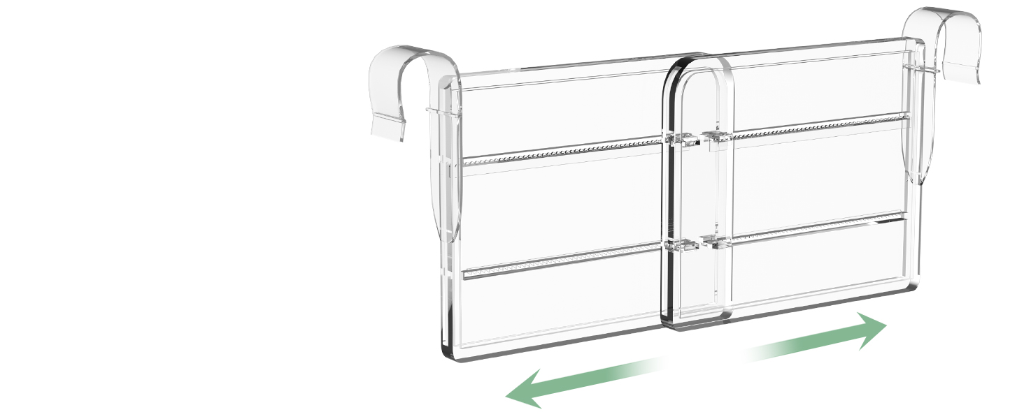 Регульовані роздільники для ящиків FUNIZE, 8 шт., 32-58 см, 16 шт. вставок 9-18 см, органайзери для ящиків на кухню, спальню, офіс, 6 см висота