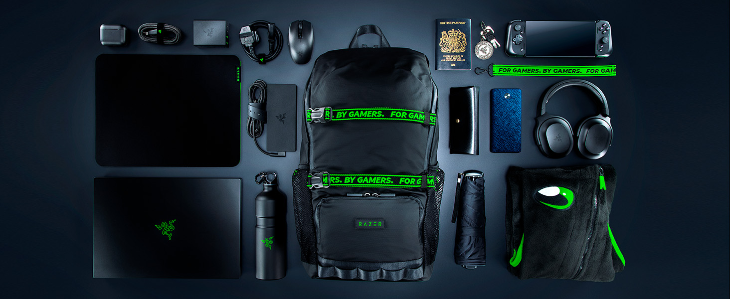 Ігровий рюкзак Razer Scout для ноутбука до 17.3 дюймів, стійкий до зносу, чорний