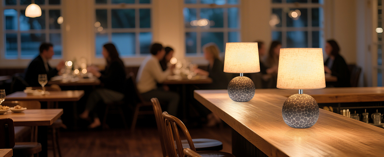 EGOBASIC LED-лампа настільна керамічна акумуляторна з пультом, бездротова, з таймером, регульована яскравість, 12 кольорів RGB, для вітальні, спальні, їдальні (вінтажний цоколь)