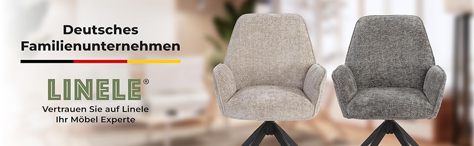 Обідні стільці 2 шт. темно-сірого кольору – поворотні на 360° з м'яким велюровим покриттям – функція повернення з пружинним механізмом – сучасний дизайн та легка збірка – без PFC та сертифіковані Oeko-TEX®