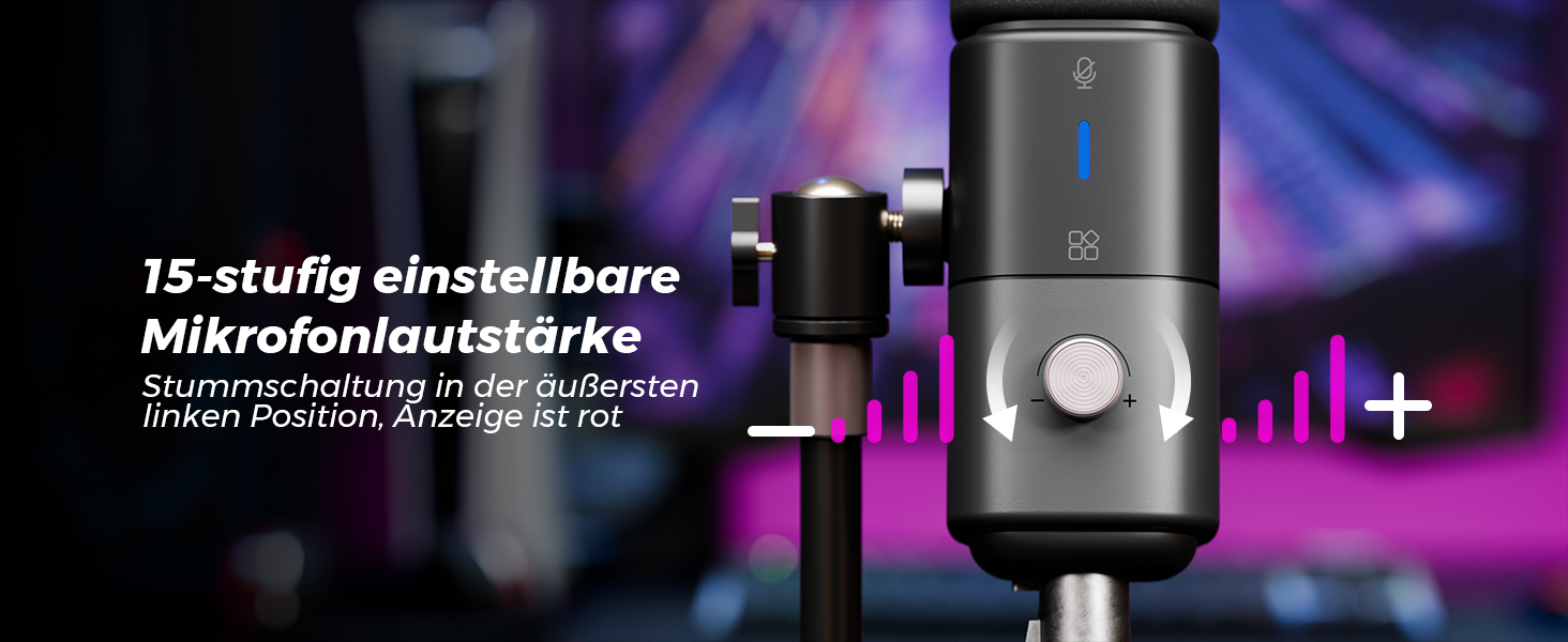 Kondensторний мікрофон NearStream AM25X USB/XLR зі стійкою: Набір для подкастів, стримінгу, студії та ігор на PC/PS5/PS4. З функцією моніторингу та шумозаглушенням.