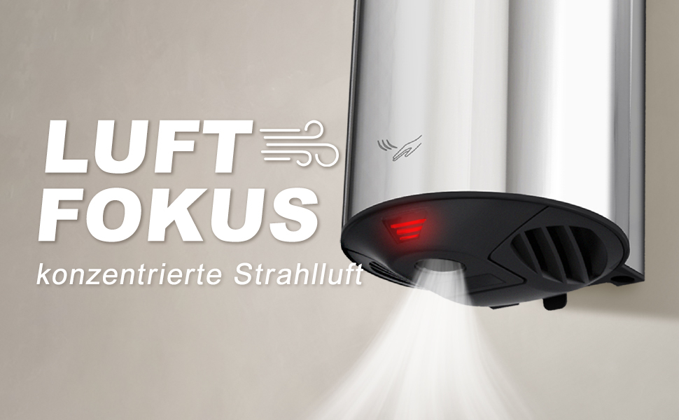 Автоматичний сушар для рук AnyDry 2805: компактний, високошвидкісний, з нержавіючої сталі, 1350W