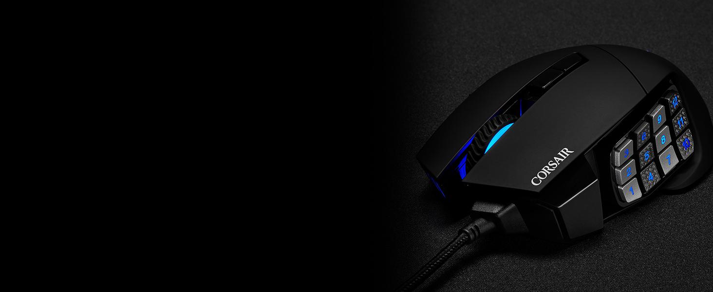 Ігрова миша Corsair Scimitar RGB Elite для MOBA/MMO, дротова, чорна