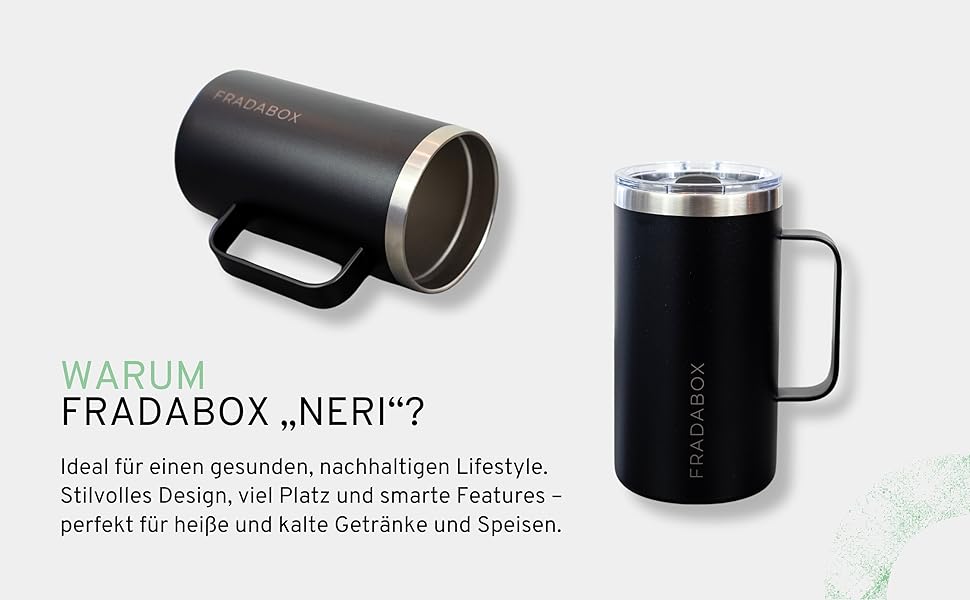 Термокружка 'Neri' 600 мл, нержавіюча сталь, з подвійними стінками, вакуумна ізоляція, для кави з собою, BPA-Free, миється в посудомийній машині, з кришкою-ковпачком (Чорний, Турквіз)