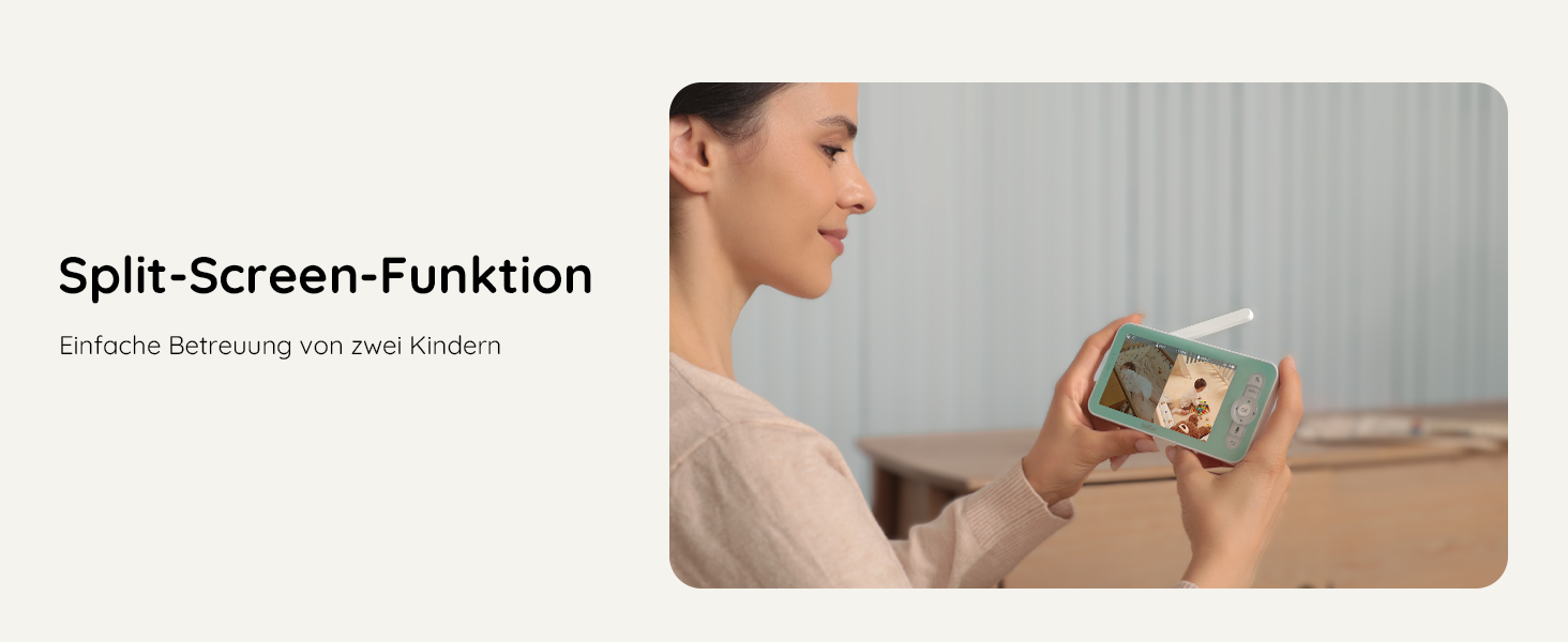 BOIFUN Додаткова камера для немовлят 6T 2K WiFi: відеоняня з нічником, датчиком руху/плачу/звуку, AI-відстеженням, датчиком температури та вологості, записом відео