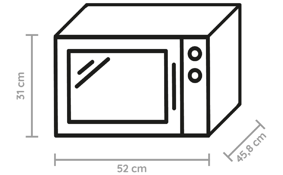 Мікрохвильова піч Bauknecht MW 59 MB, 25 л, 3D система, 800 Вт мікрохвильова піч, гриль 900 Вт, чорний