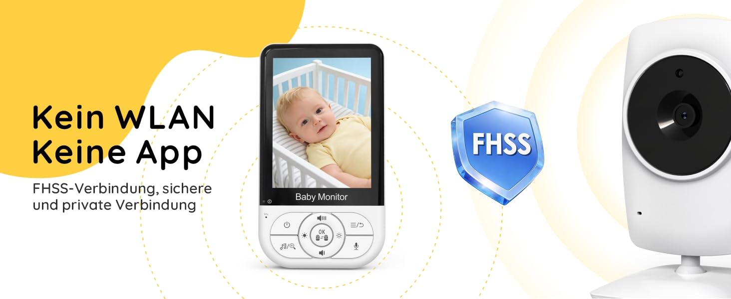 Відеоняня Babystar з камерою та аудіомоніторингом, LCD-дисплей 3,2 дюйма