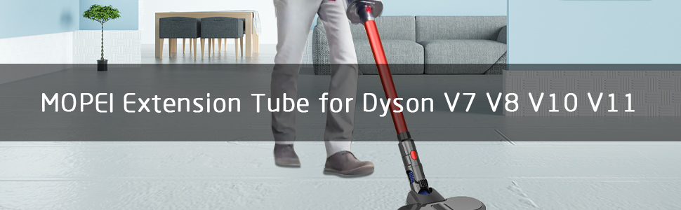 Трубка MOPEI для пилососів Dyson V7, V8, V10, V11 і V15 73 см срібляста