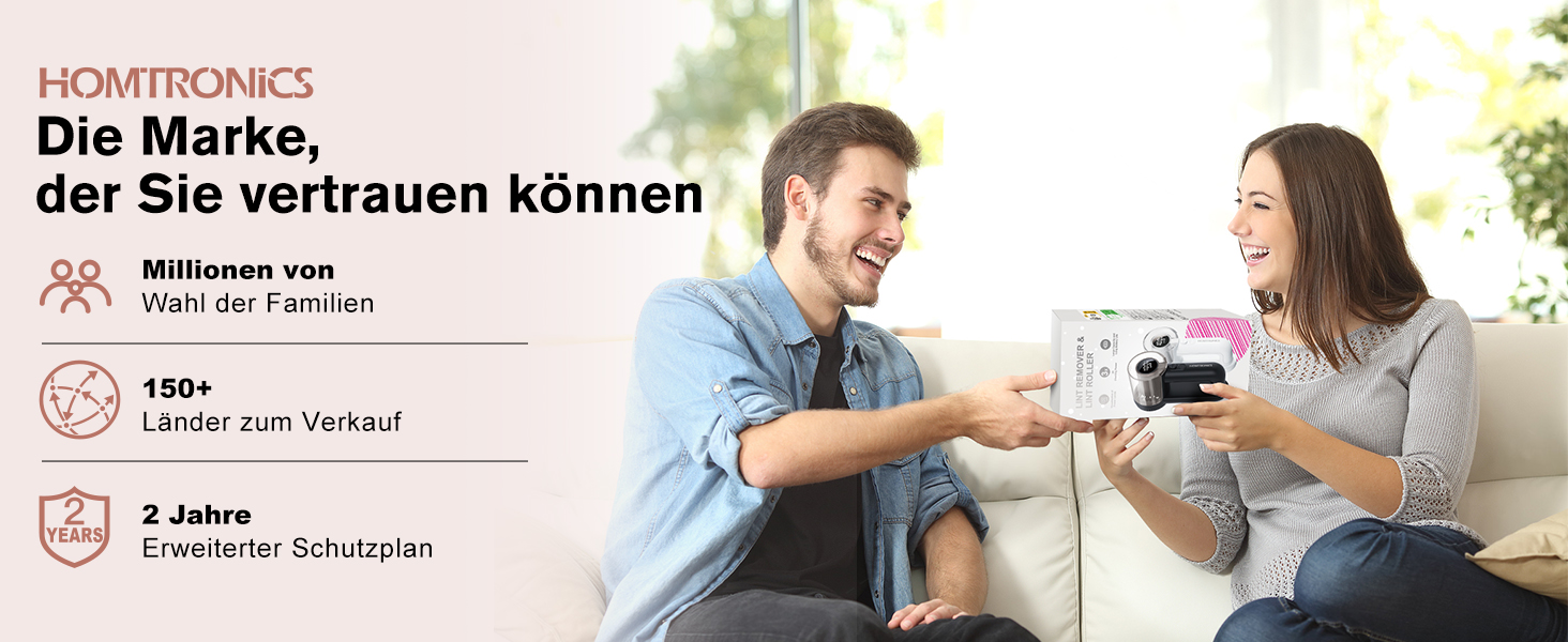 Електричний видальник ворсу Homtronics з USB-зарядкою, LED-дисплеєм та 6-кліновою головкою для одягу, диванів та килимів (білий)