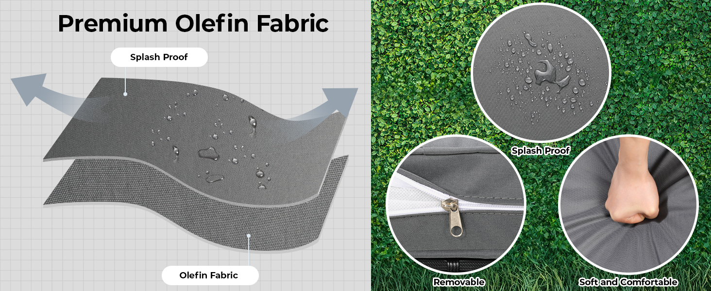 Набір меблів для балкона LIFERUN 3 шт. з ротангу, подушками та склом, чорний