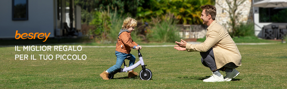 Бесрей 5-в-1 Дитячий Біговел-Трохоліг для Малюків 1-4 роки (Світло-фіолетовий)