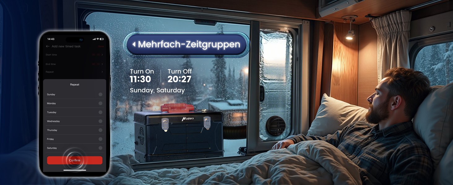 Портативна дизельна пічка опалення 8kW з пультом керування, Toolbox Compact 2S, 220-240V AC та 12/24V DC, 0,12–0,36 л/год, адаптивна до висоти 5500м, тиха робота, оновлення 2025