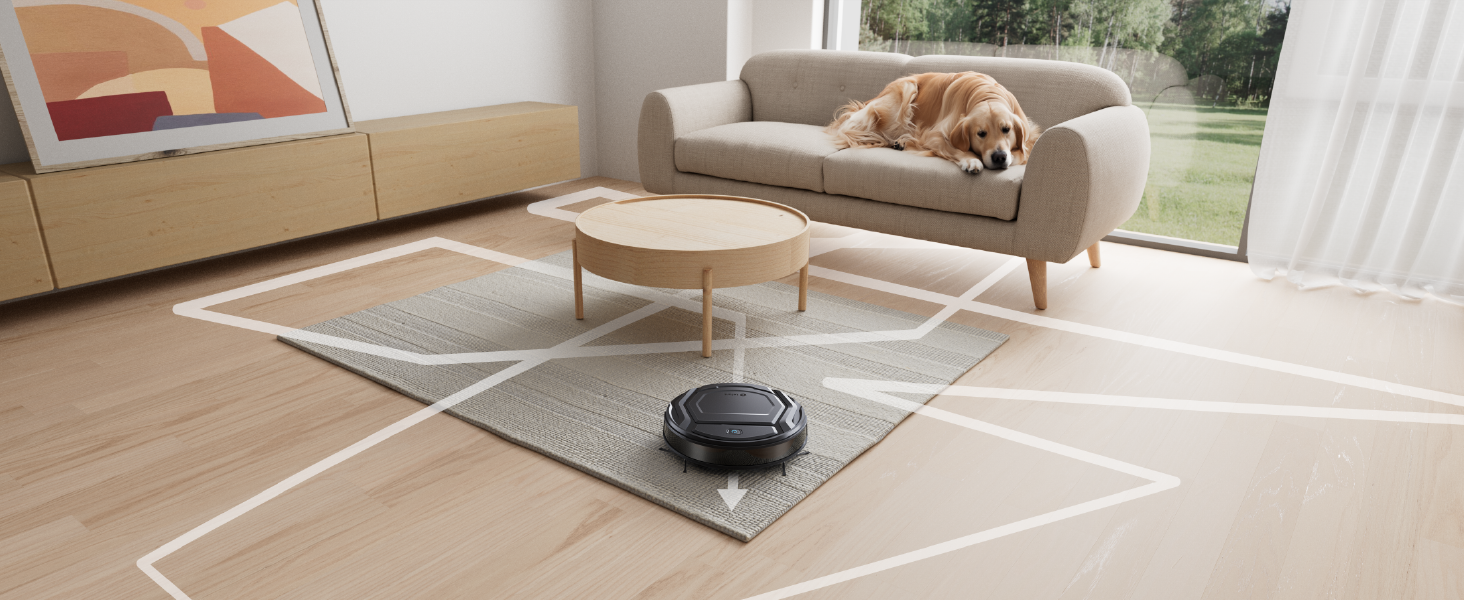 Робот-пилосос LEFANT M210P з функцією миття, 12000Pa, LiDAR, білий