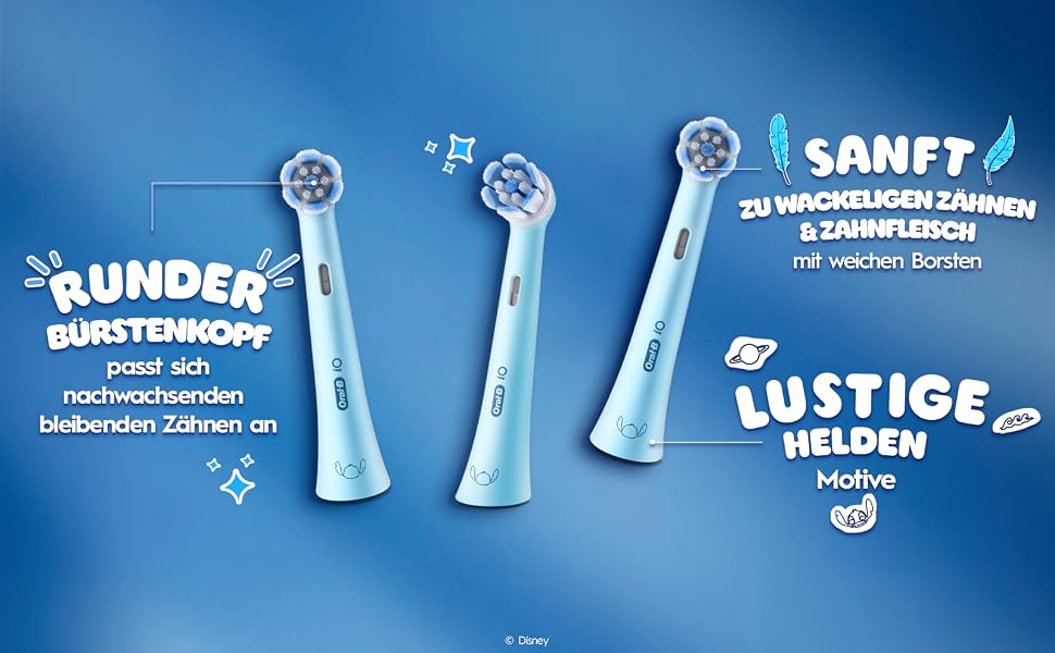 Смінні насадки для електричної зубної щітки Oral-B iO Ultimative Reinigung для дітей (Stitch), білі, 4 шт.