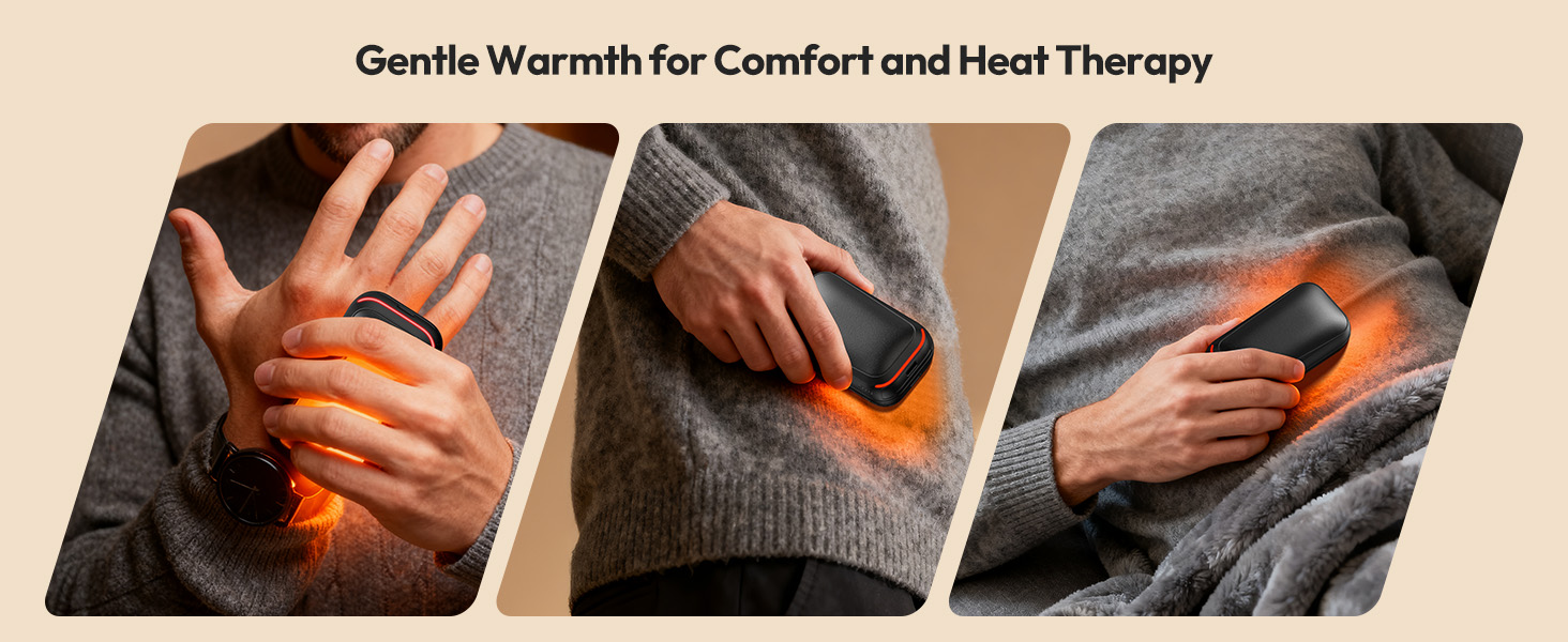 Електричні грілки для рук Gaiatop 2 шт. з магнітом, 4000mAh, USB, багаторазові, швидкий нагрів за 3 секунди, 3 режими, компактні, ідеальні для подарунків чоловікам та жінкам, чорні