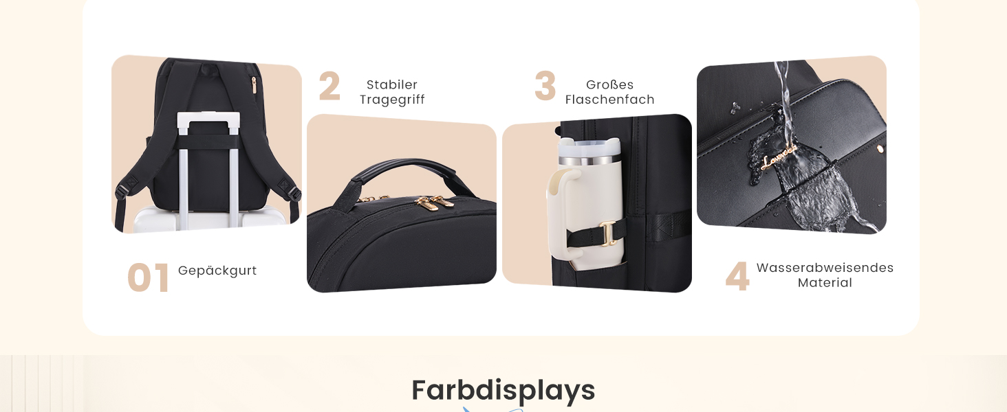 LOVEVOOK Рюкзак для ноутбука, чорний, 15.6 дюймів: водонепроникний, для роботи, навчання, подорожей