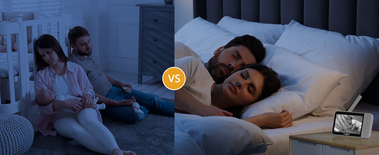 Відеоняня PARIS RHÔNE з 2 камерами, WiFi, 2K UHD, нічник, датчик руху/плачу, контроль температури та вологості, колискові