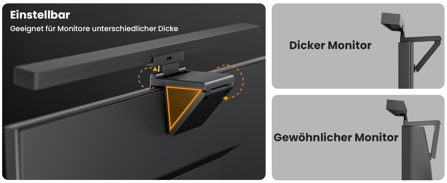 Моніторна лампа з пультом дистанційного керування, захист очей, регулювання яскравості та колірної температури, USB-лампа для монітора, ігровий офіс, дім